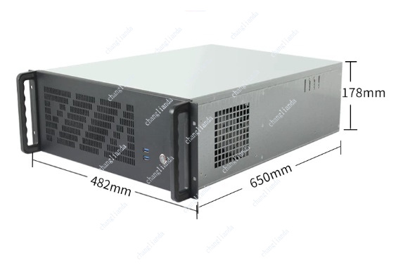 Server Gpu Chassis 4U - 4U KI-Rechner-Servergehäuse, Multi-GPU-Grafikkarte unterstützt Dual-Channel-Mainboard