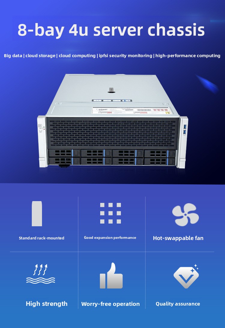 8-Disk 4U Rack-Typ Multi-Disk- – Server Gpu Chassis 4U Bewertung und Preis